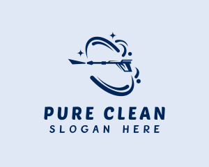 Pressure Wash Cleaner logo design