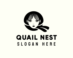 Asian Woman Letter Q logo design