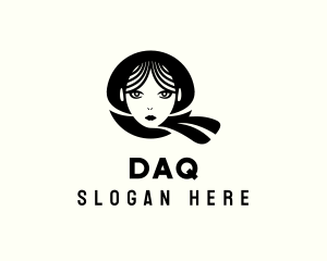 Cultural - Asian Woman Letter Q logo design