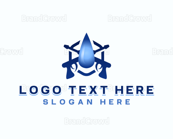 Droplet Power Wash Cleaner Logo