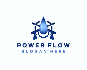 Droplet Power Wash Cleaner logo design