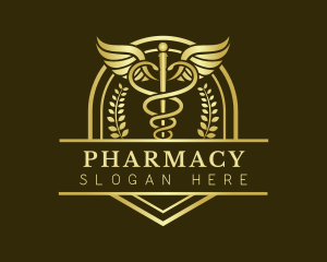 Medical Caduceus Pharmacy logo design