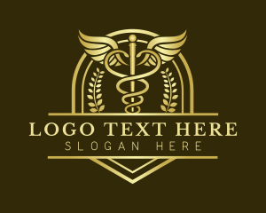 Doctor - Medical Caduceus Pharmacy logo design
