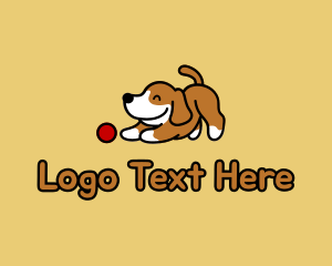 Adorable - Cute Puppy Ball logo design