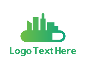 Green Tower - Loading City Building logo design