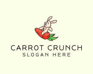 Carrot - Carrot Rocket Bunny logo design