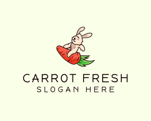 Carrot - Carrot Rocket Bunny logo design