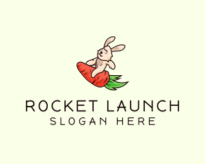Rocket - Carrot Rocket Bunny logo design