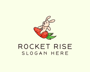 Carrot Rocket Bunny logo design