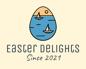 Sail Ship Egg logo design