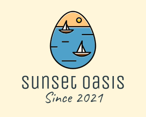 Sail Ship Egg logo design