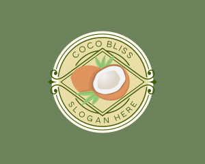 Coconut - Fresh Coconut Juice logo design
