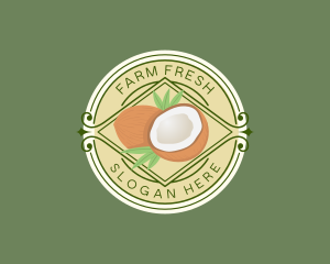 Fresh Coconut Juice logo design