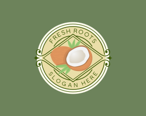 Fresh Coconut Juice logo design