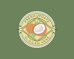 Fresh Coconut Juice logo design