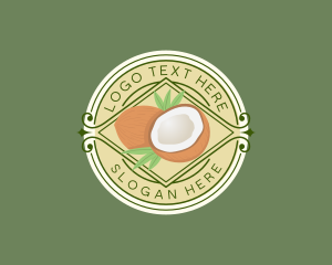 Fruit - Fresh Coconut Juice logo design