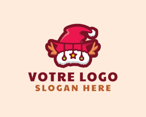 Winter - Christmas Santa Hat logo design