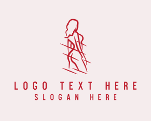 Waxing - Sexy Feminine Woman logo design