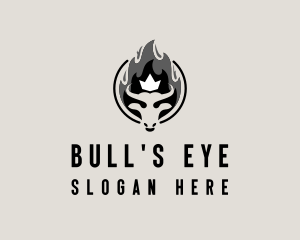 Fiery King Bull  logo design