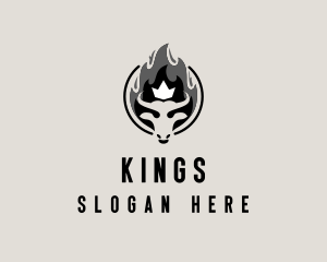 Fiery King Bull  logo design