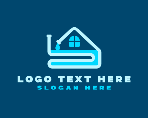 House - House Water Drainage logo design