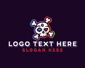 Skull - Casino Poker Skull logo design