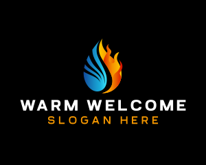 Fire Water Element logo design