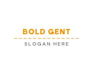 Modern Bold Text logo design