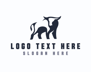 Bison - Strong Bull Safari logo design