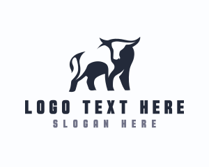 Negative Space - Strong Bull Safari logo design