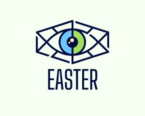 Minimalist Hexagon Eye Logo