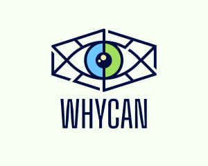 Optometry - Minimalist Hexagon Eye logo design