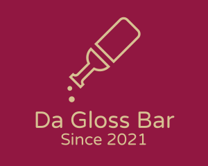 Liquor Bottle Glass  logo design