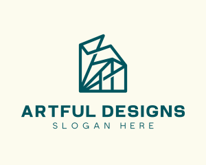 Geometric Abstract Buildings logo design