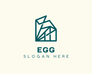 House Hunting - Geometric Abstract Buildings logo design