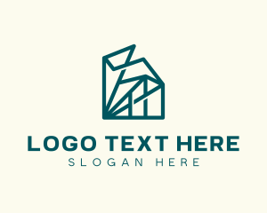Property Builder - Geometric Abstract Buildings logo design