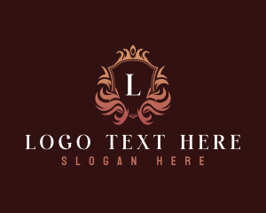 Ornate - Premium Deluxe Crown Shield logo design