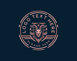 Royalty - Mythical Luxury Goat logo design