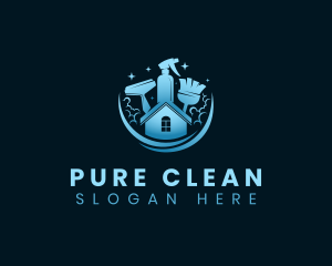 Home Cleaning Sanitation logo design