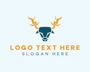 Deer Antler Electricity logo design