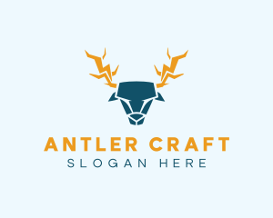 Deer Antler Electricity logo design