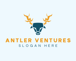 Deer Antler Electricity logo design