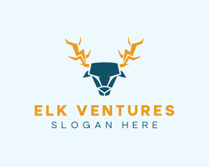 Deer Antler Electricity logo design