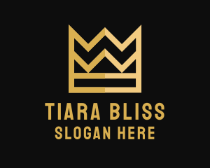 Elegant Gold Crown logo design