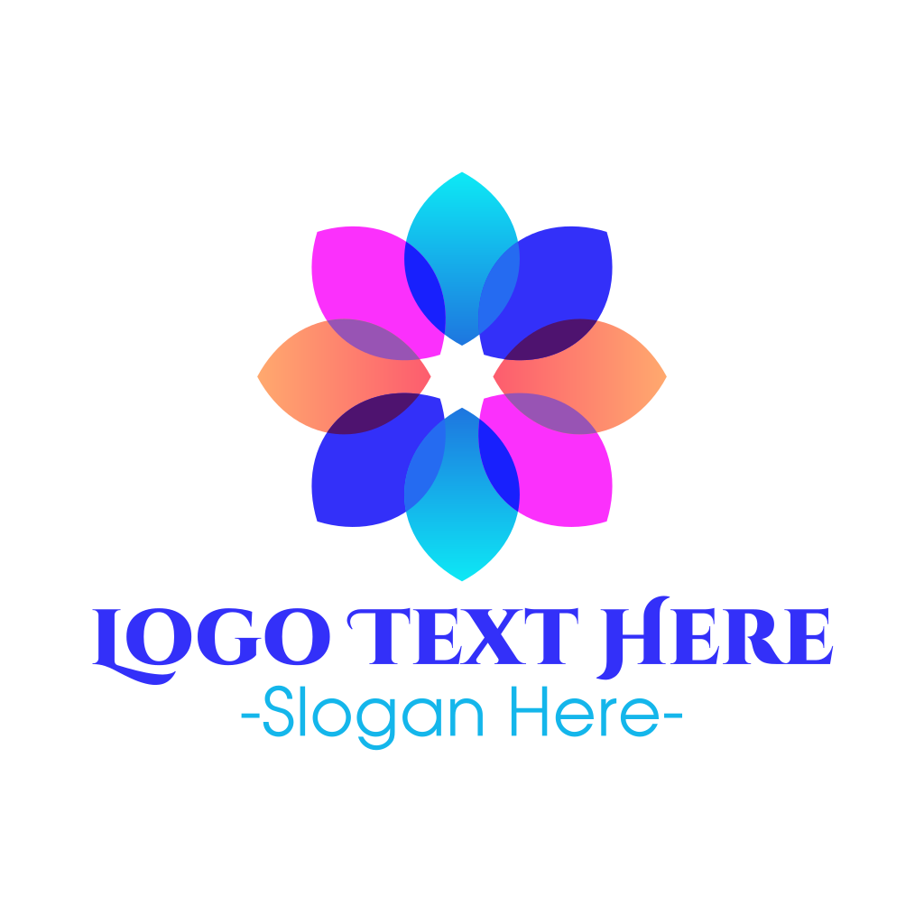 Fluorescent Transparent Flower Petals Logo | BrandCrowd ...