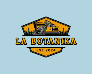 Backhoe - Contractor Excavator Machinery logo design