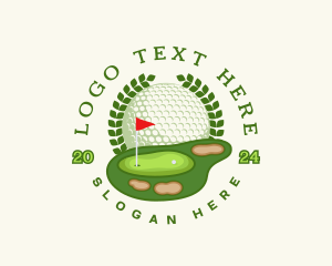 Golf Sports Wreath logo design