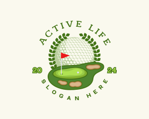 Sports - Golf Sports Wreath logo design