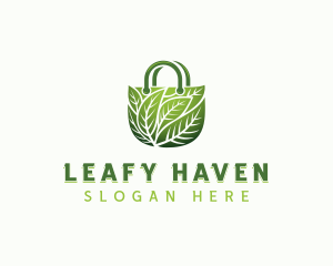 Organic Leaves Bag logo design