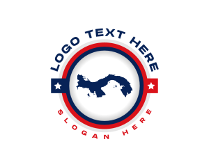 Jordan - Panama Map Geography logo design